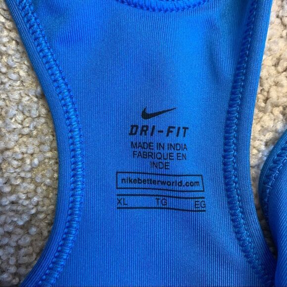 Nike Dri-fit blue sports bra Sz XL - Picture 3 of 6